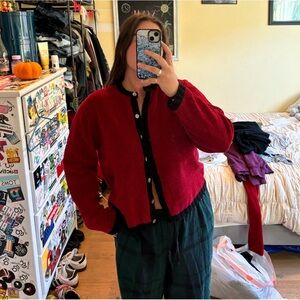 Vintage Red Cardigan